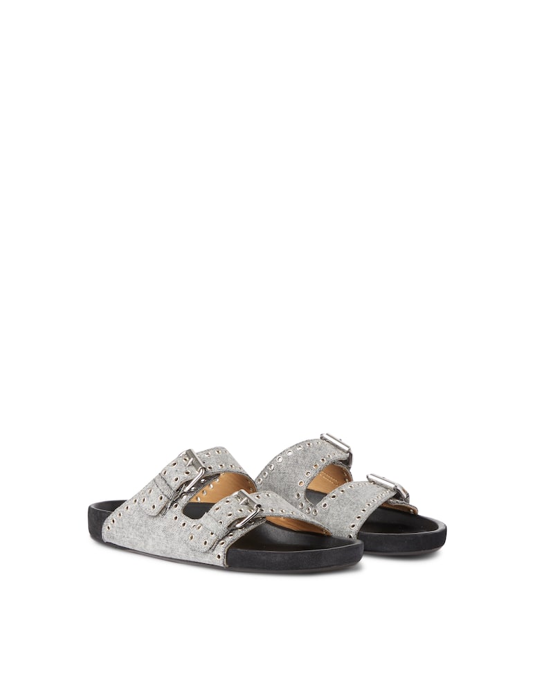 rinascente Isabel Marant Ciabatte sandalo in denim Lennyo - grigio