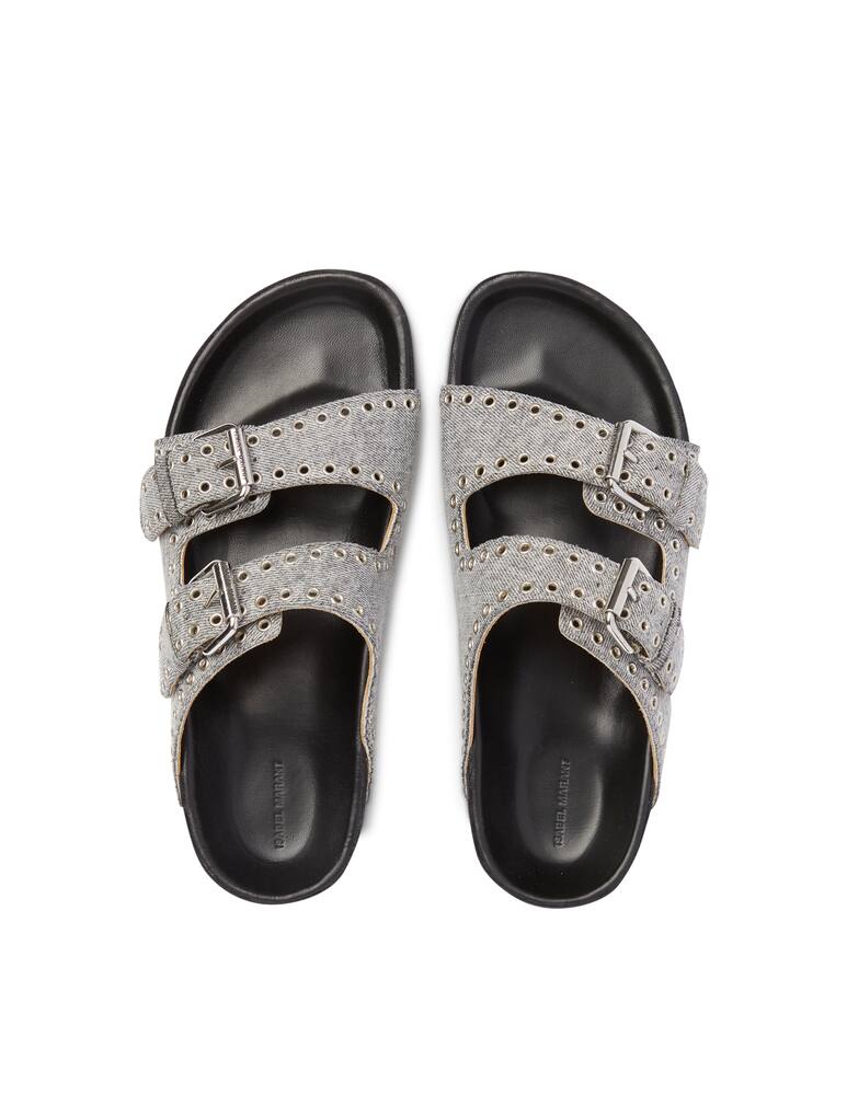 rinascente Isabel Marant Ciabatte sandalo in denim Lennyo - grigio