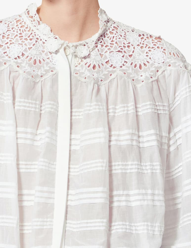 rinascente Isabel Marant Polly lace trim blouse