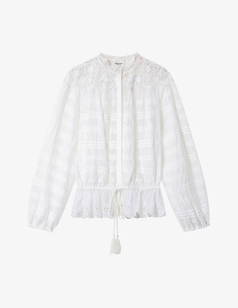 rinascente Isabel Marant Polly lace trim blouse