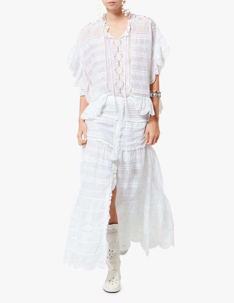 rinascente Isabel Marant Payton broderie anglaise top