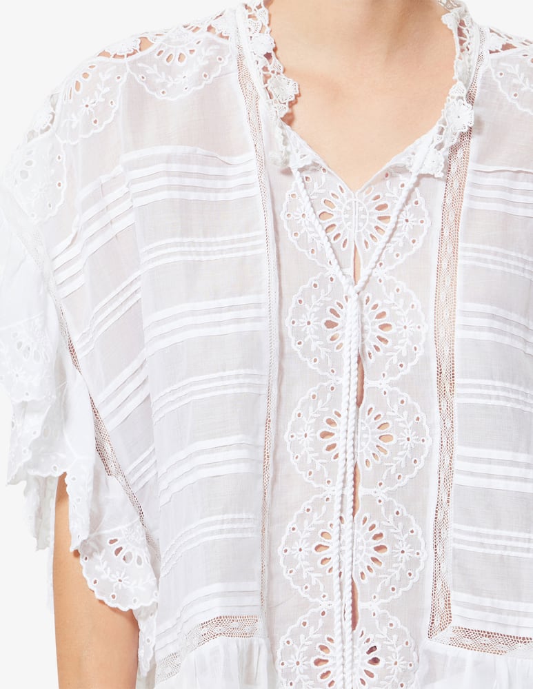 rinascente Isabel Marant Payton broderie anglaise top