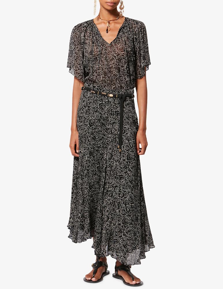 rinascente Isabel Marant Lycia patterned midi skirt