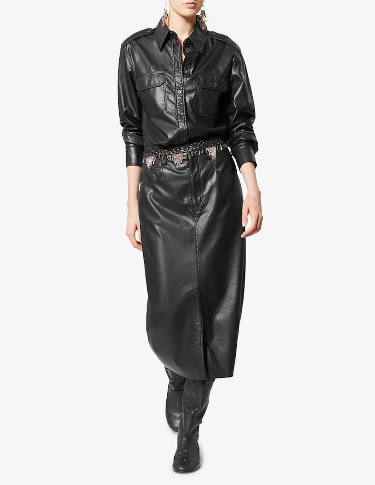 rinascente Isabel Marant Nilauria faux leather skirt