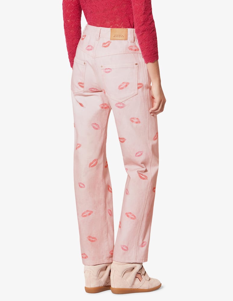 rinascente Isabel Marant Brinsa kiss print trousers