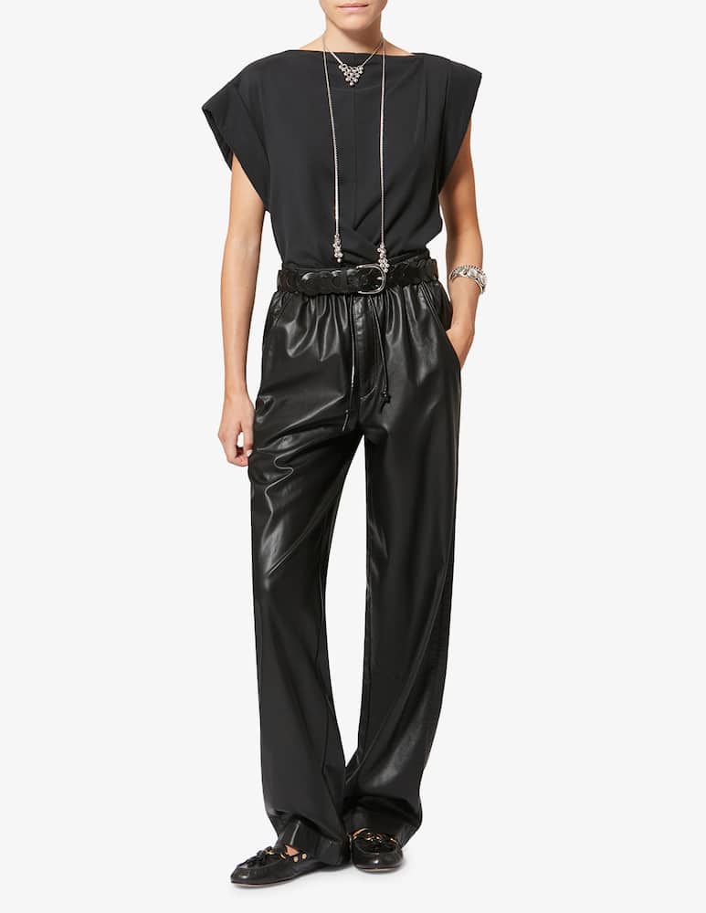 Marant Etoile Pantaloni in finta pelle Nereane - immagine 2