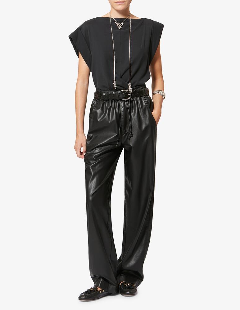 rinascente Isabel Marant Nereane faux leather trousers