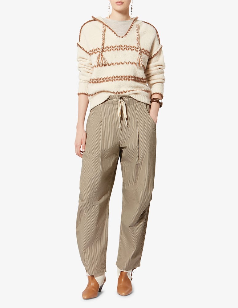 rinascente Isabel Marant Ceryne striped drawstring trousers