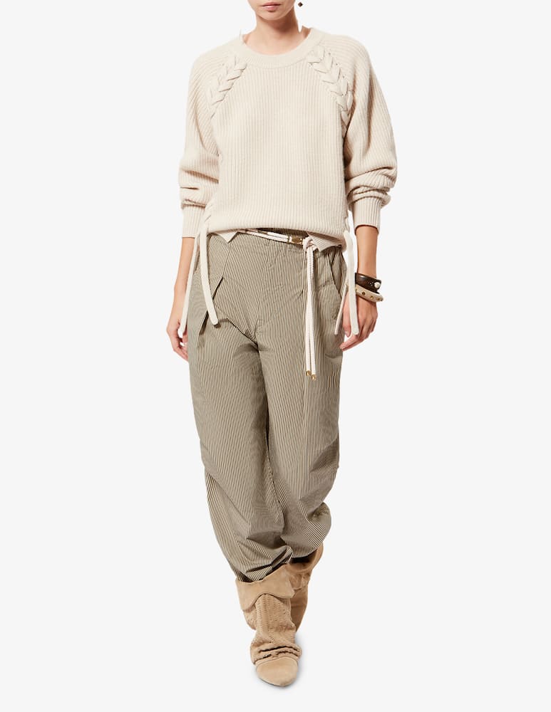 rinascente Isabel Marant Ceryne striped drawstring trousers