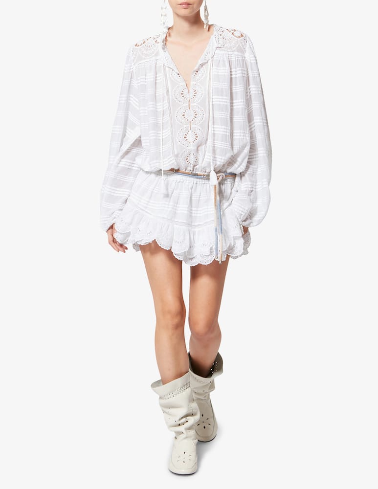 rinascente Isabel Marant Preya broderie mini dress