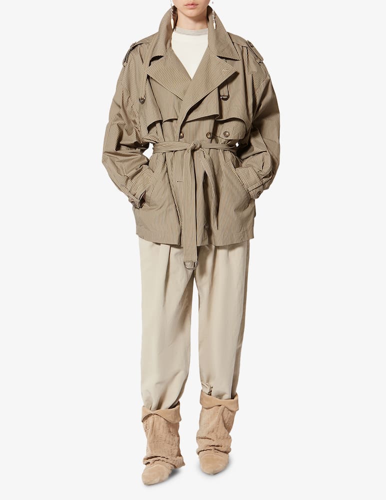 rinascente Isabel Marant Claya short belted trench-coat