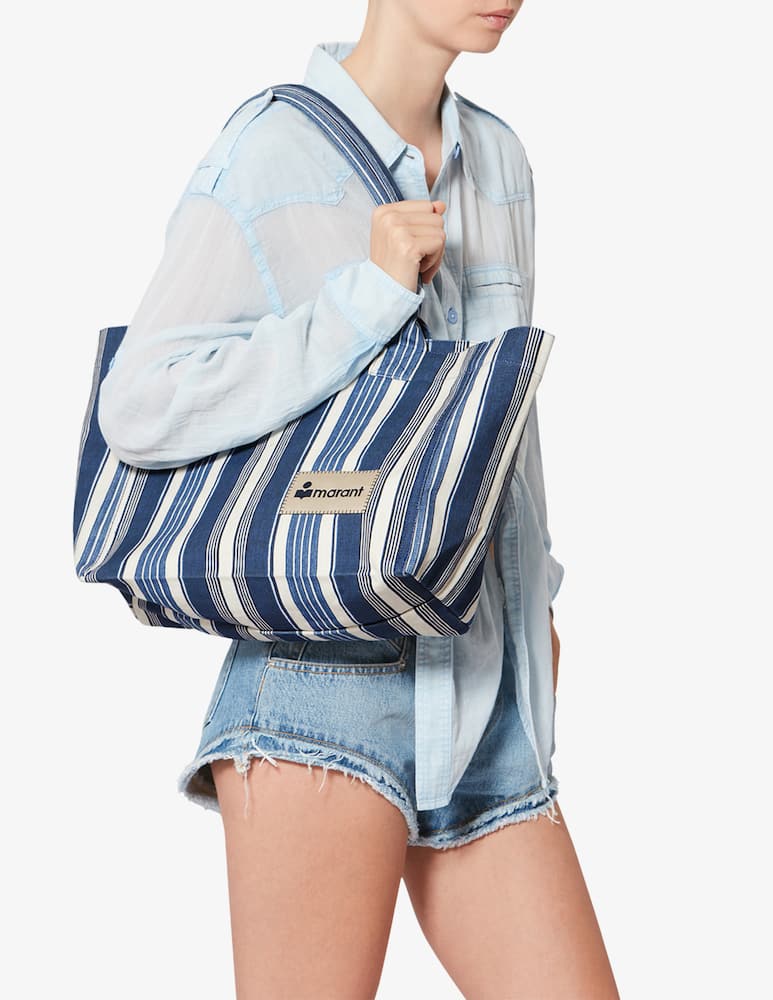 rinascente Isabel Marant Striped zipped shopper bag