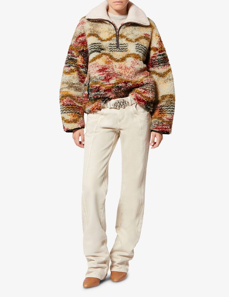 rinascente Isabel Marant Marner patterned fleece coat