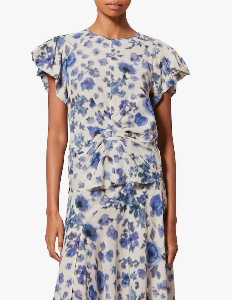 rinascente Isabel Marant Tullya printed short sleeve top