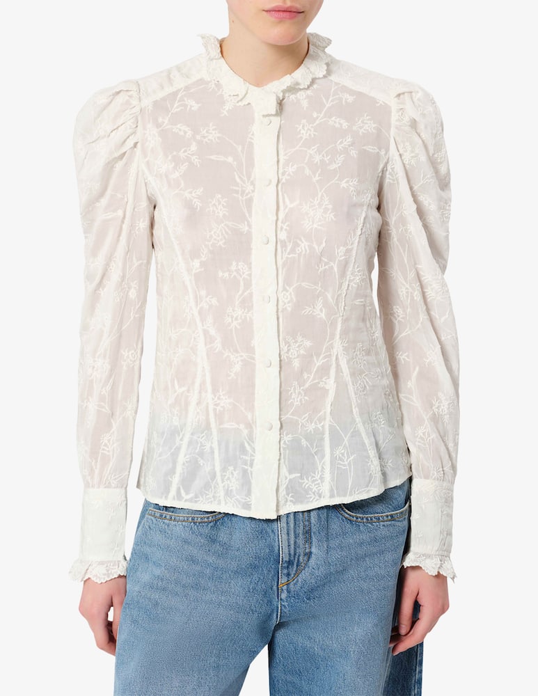 Isabel Marant Blusa ricamata in misto cotone e seta Zorica - immagine 1 Isabel Marant Blusa ricamata in misto cotone e seta Zorica - immagine 1
