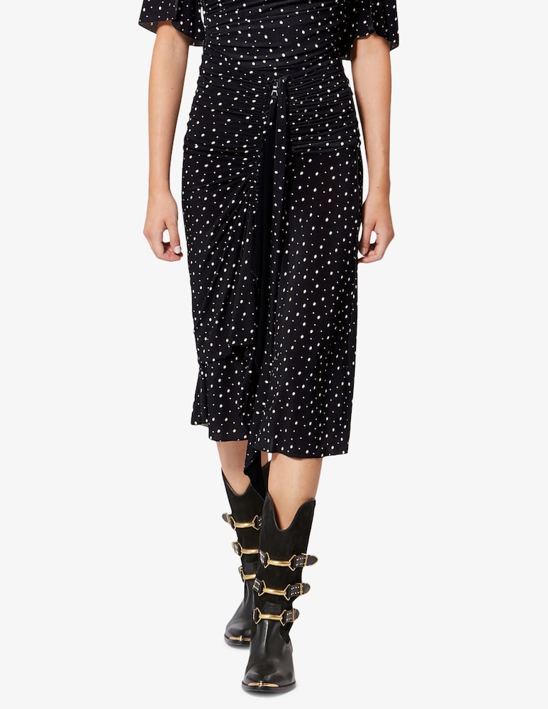 rinascente Isabel Marant Gyelle draped polka dot skirt