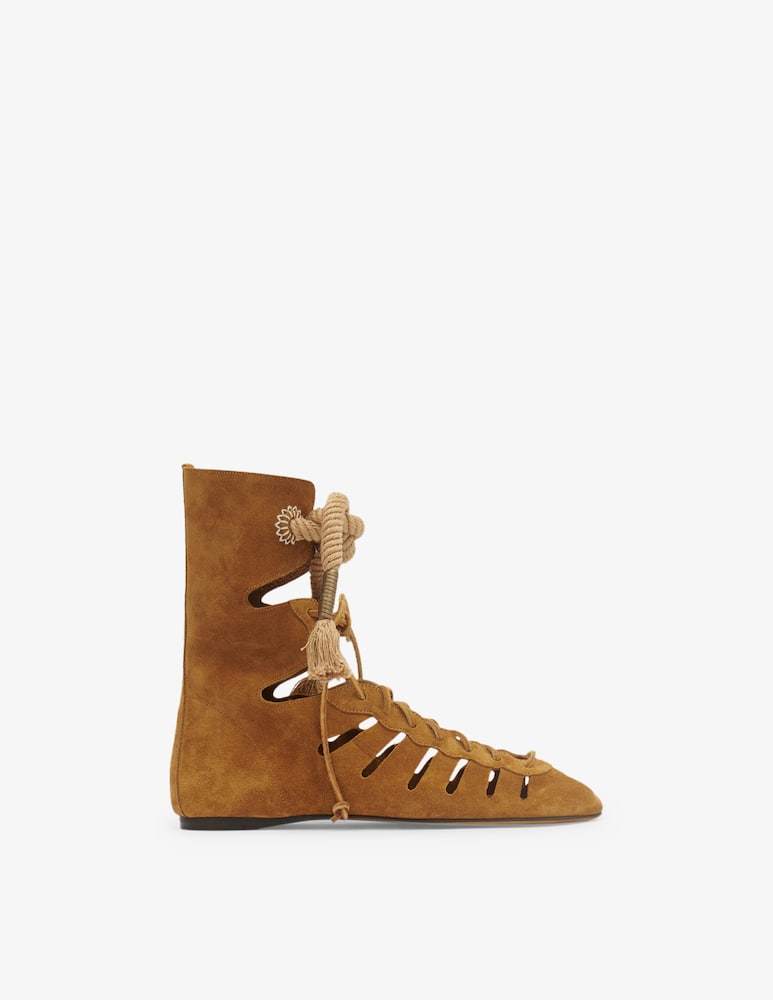 rinascente Isabel Marant Flat lace-up mid-calf boots