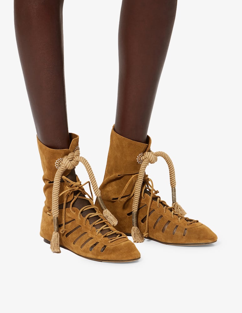 rinascente Isabel Marant Flat lace-up mid-calf boots