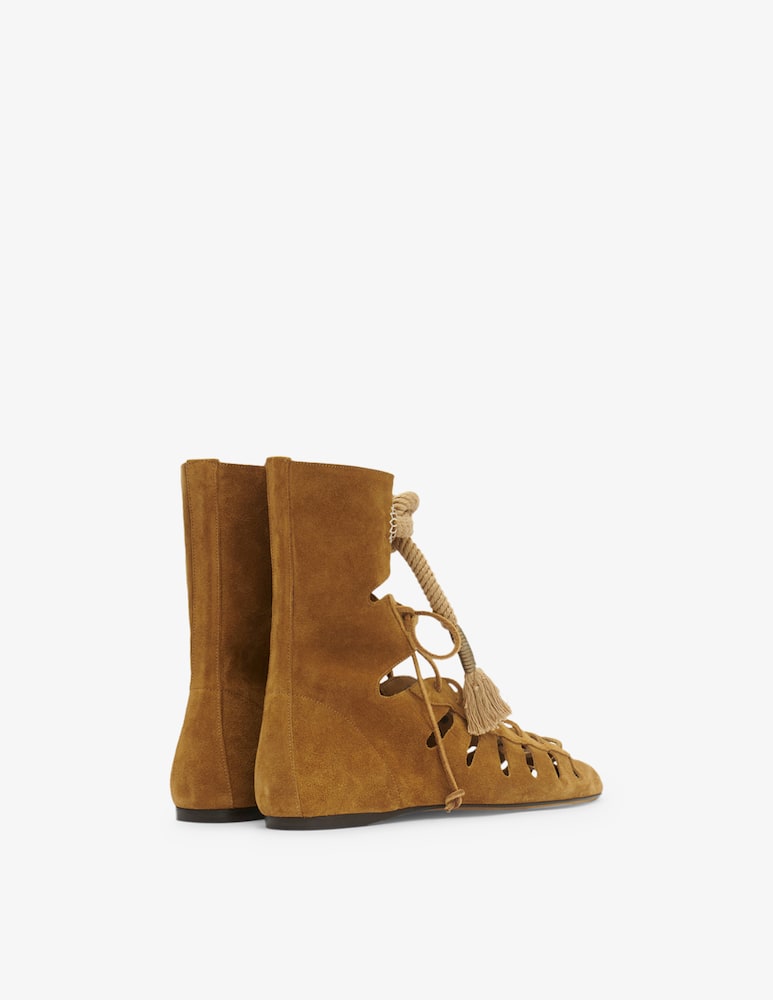 rinascente Isabel Marant Flat lace-up mid-calf boots