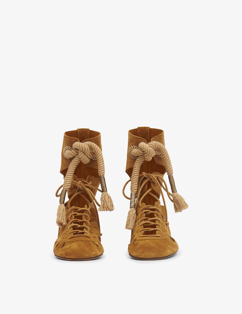 rinascente Isabel Marant Flat lace-up mid-calf boots