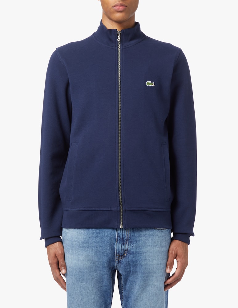 rinascente Lacoste Felpa con zip in cotone - blu