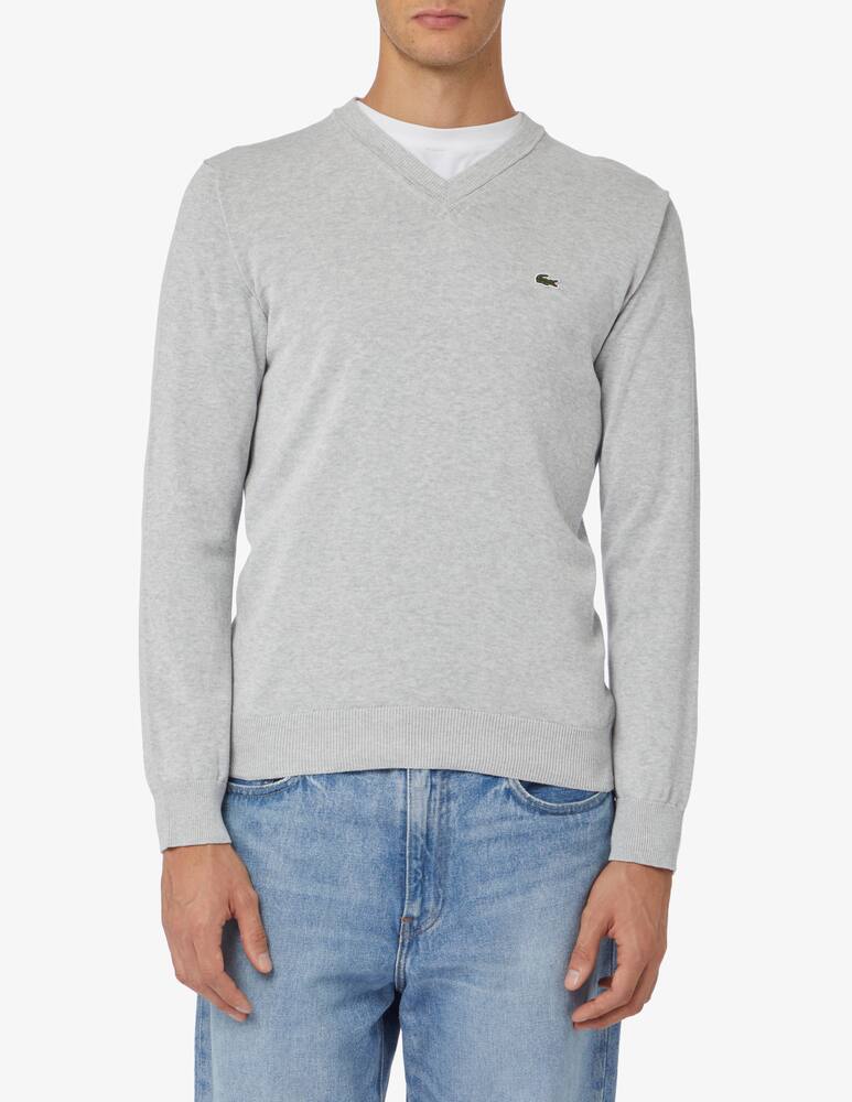 rinascente Lacoste Maglia cotono con scollo a v - Grigio