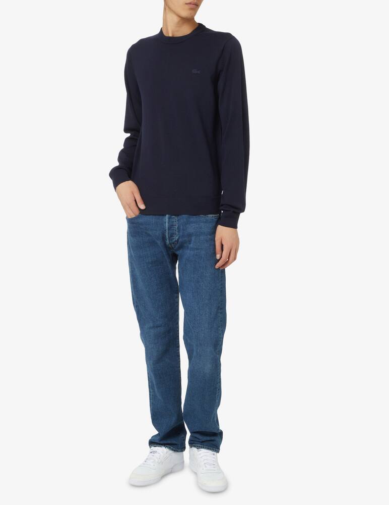 rinascente Lacoste Merino wool roundneck sweater - Blue