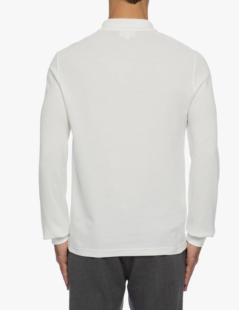 rinascente Lacoste Long sleeved polo shirt with logo path 