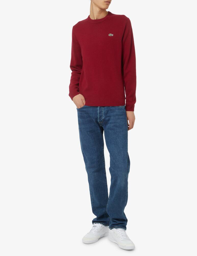 Lacoste Wool roundneck sweater - Red - picture 2 Lacoste Wool roundneck sweater - Red - picture 2