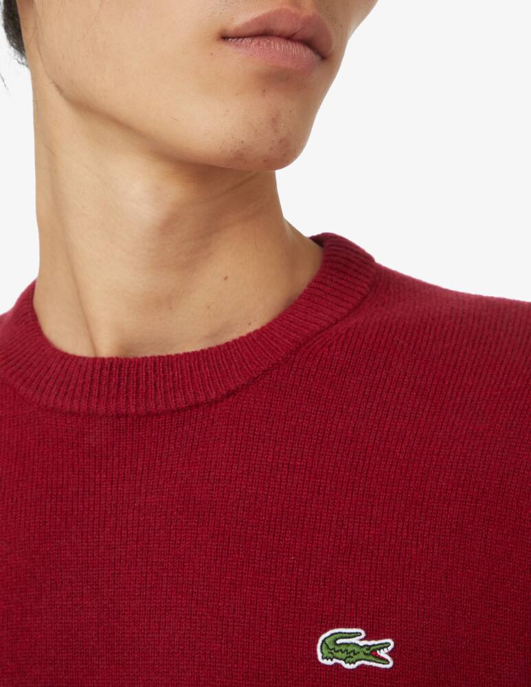 Lacoste Wool roundneck sweater - Red - picture 4 Lacoste Wool roundneck sweater - Red - picture 4
