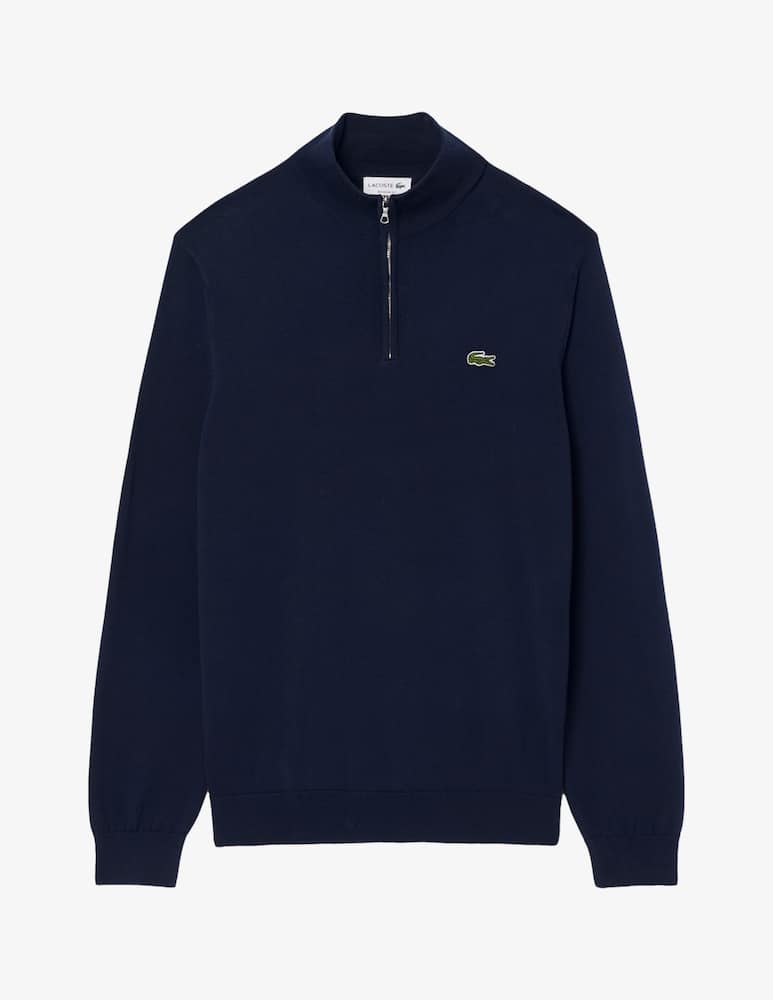 rinascente Lacoste Maglia in cotone con mezza zip