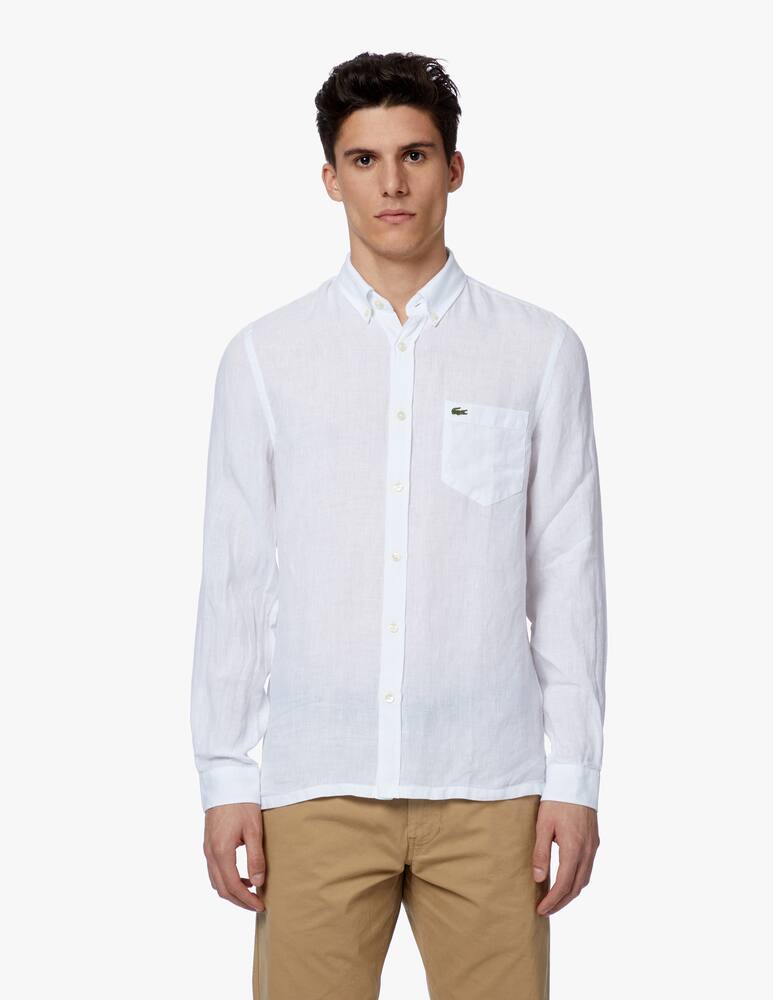 rinascente Lacoste Camicia di lino vestibilità regolare