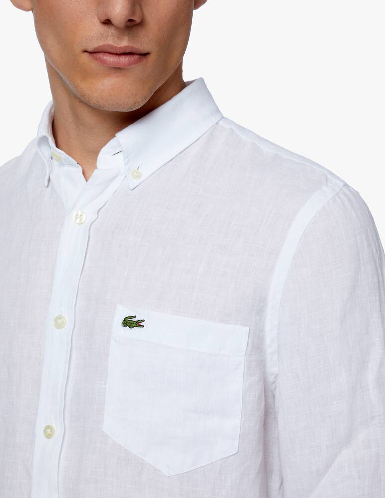 rinascente Lacoste Camicia di lino vestibilità regolare