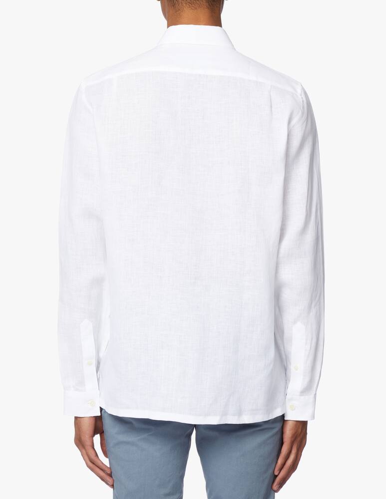 rinascente Lacoste Camicia manica lunga lino regular - bianco