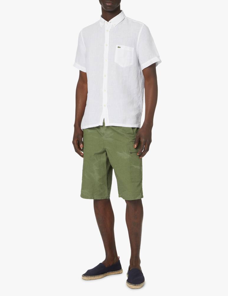 Lacoste Camicia manica corta reg in lino - bianco - immagine 2 Lacoste Camicia manica corta reg in lino - bianco - immagine 2