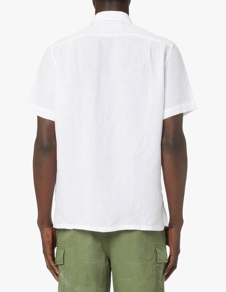 rinascente Lacoste Camicia manica corta reg in lino - bianco