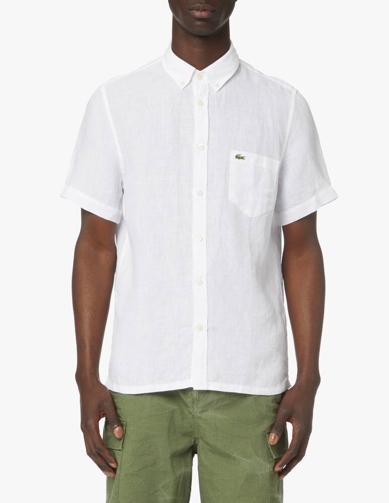 Lacoste Camicia manica corta reg in lino - bianco - immagine 1 Lacoste Camicia manica corta reg in lino - bianco - immagine 1