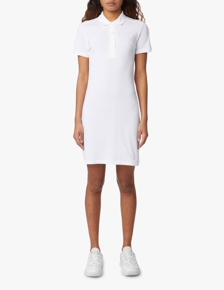 rinascente Lacoste Mini cotton polo dress - white