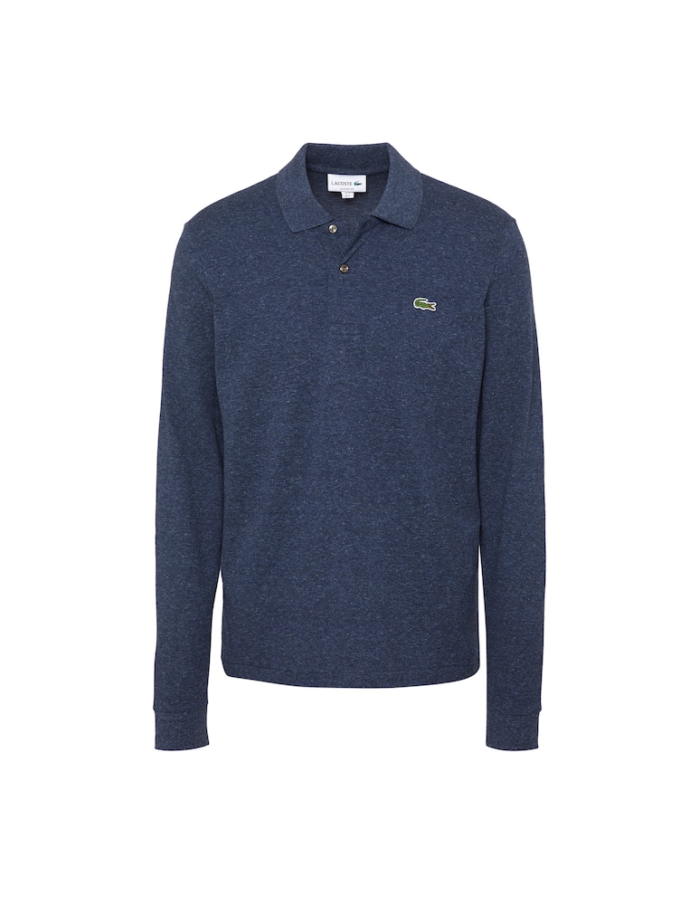 rinascente Lacoste Long sleeved polo shirt in petite piquè chite