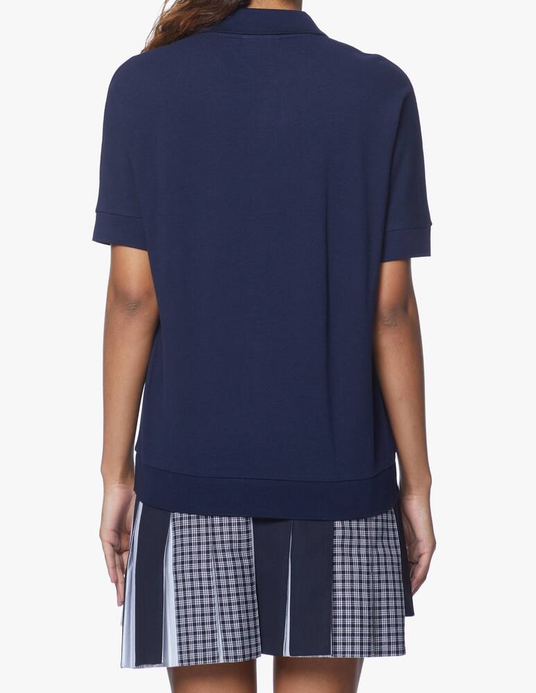 Lacoste Cotton blend polo shirt without buttons - blue - picture 3 Lacoste Cotton blend polo shirt without buttons - blue - picture 3