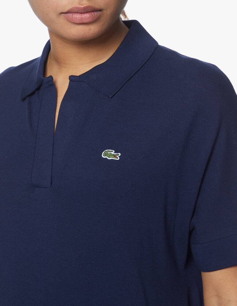 Lacoste Cotton blend polo shirt without buttons - blue - picture 4 Lacoste Cotton blend polo shirt without buttons - blue - picture 4