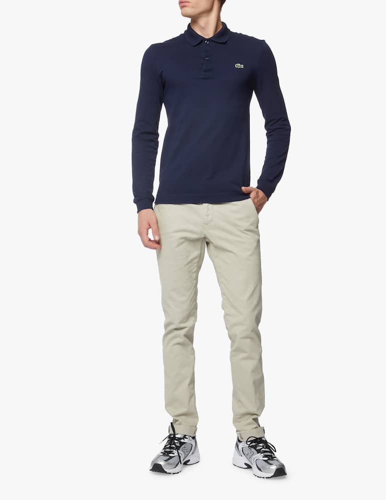 Lacoste Slim fit long sleeve polo shirt - Blue - picture 2 Lacoste Slim fit long sleeve polo shirt - Blue - picture 2