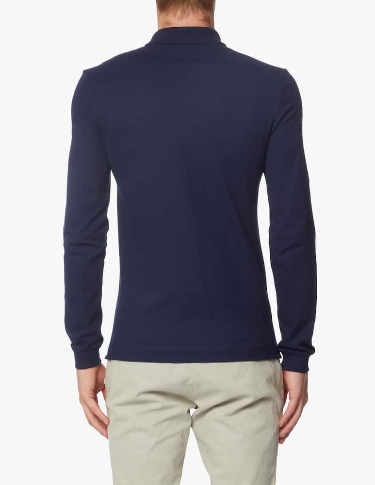 Lacoste Slim fit long sleeve polo shirt - Blue - picture 3 Lacoste Slim fit long sleeve polo shirt - Blue - picture 3