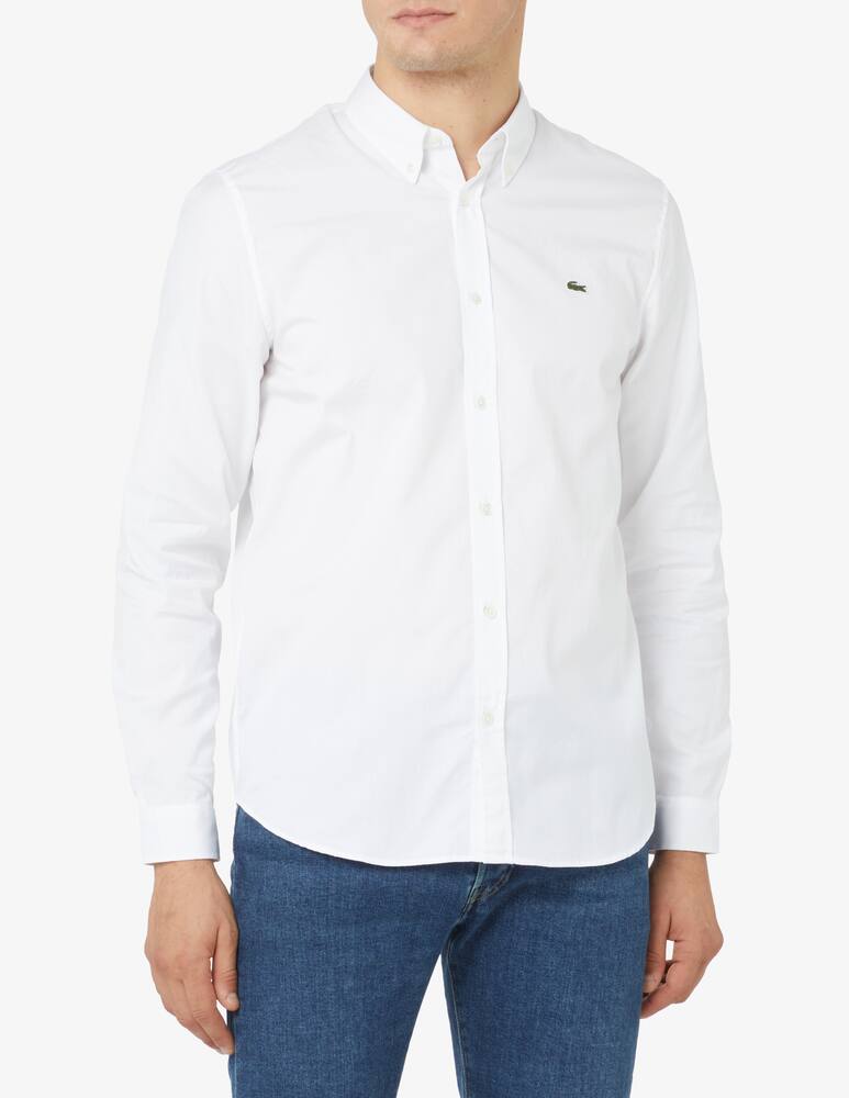 rinascente Lacoste Botton down regular fit shirt - White