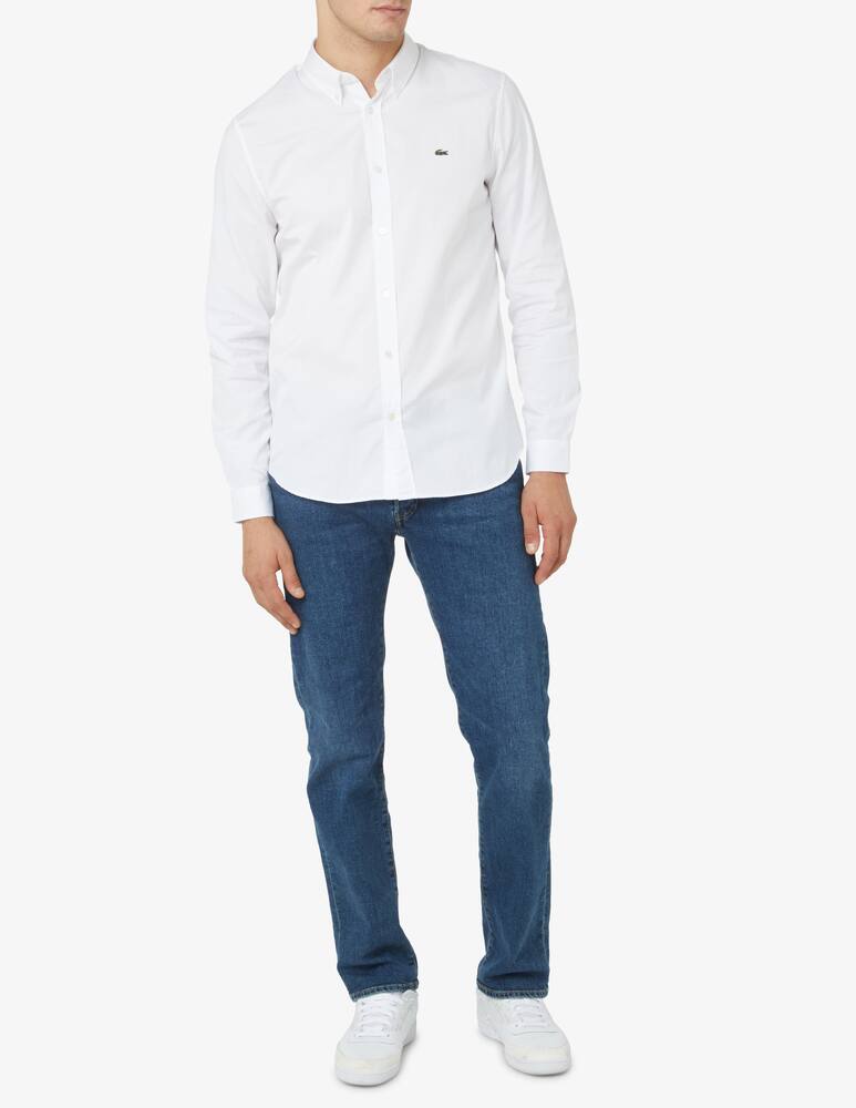 rinascente Lacoste Botton down regular fit shirt - White