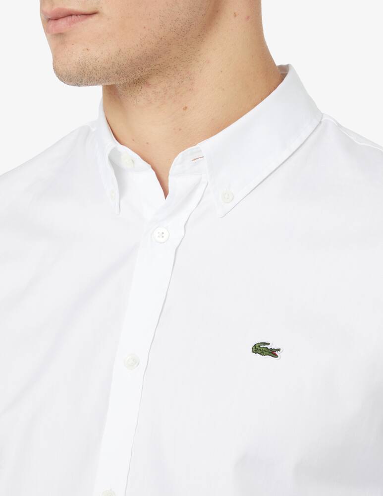 rinascente Lacoste Botton down regular fit shirt - White