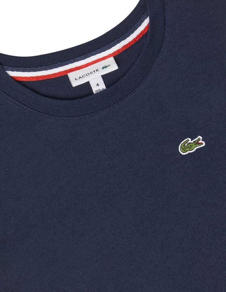 rinascente Lacoste Maglietta girocollo manica corta in cotone - blu