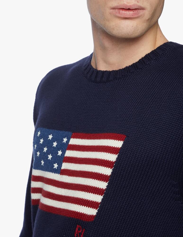 rinascente Polo Ralph Lauren Maglia girocollo flag cotone blu 