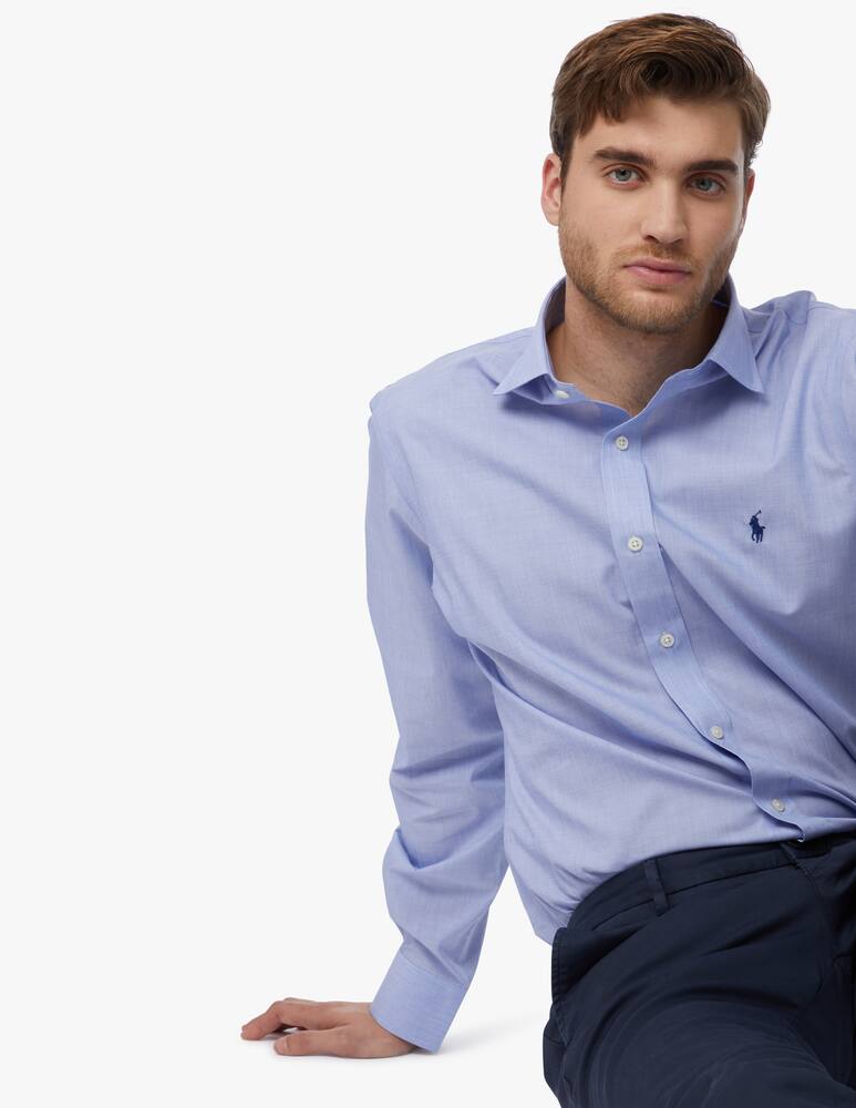 rinascente Polo Ralph Lauren Easy care stretch icon shirt - light blue