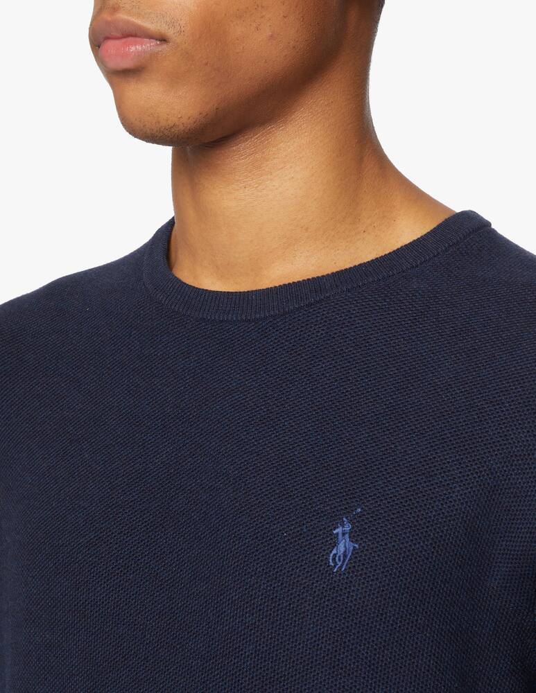 rinascente Polo Ralph Lauren Maglione girocollo in cotone a nido - blu